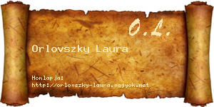 Orlovszky Laura névjegykártya