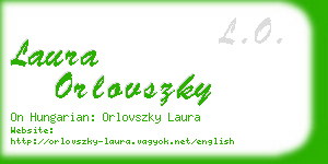 laura orlovszky business card